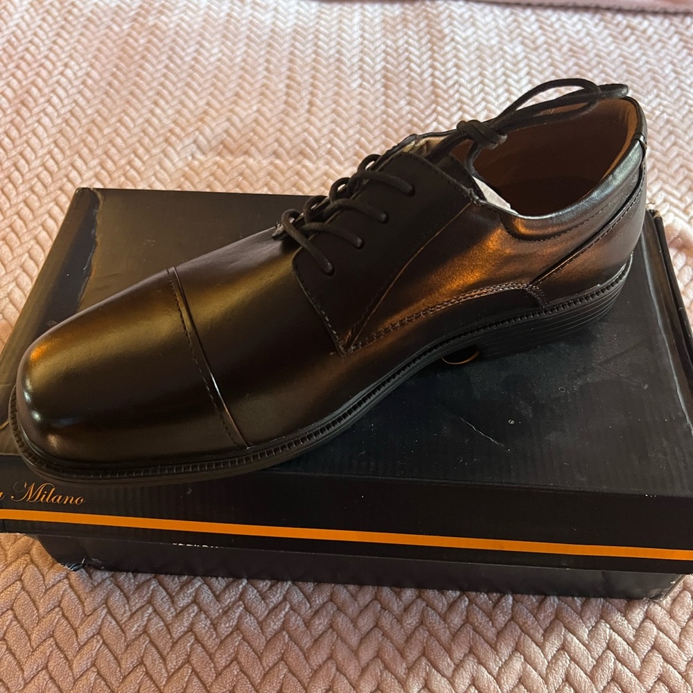 Milano Men's Classic Black Oxfords